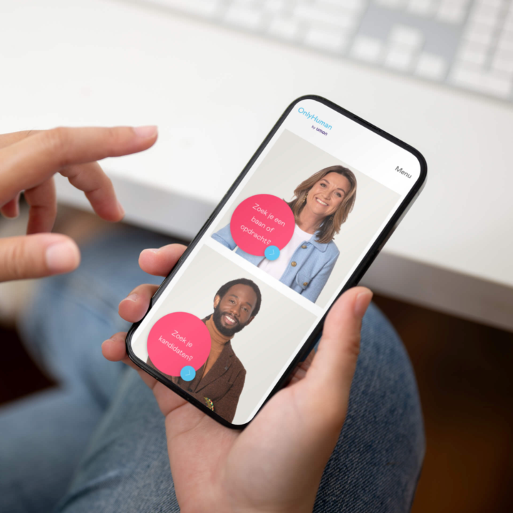 OnlyHuman website op mobiel