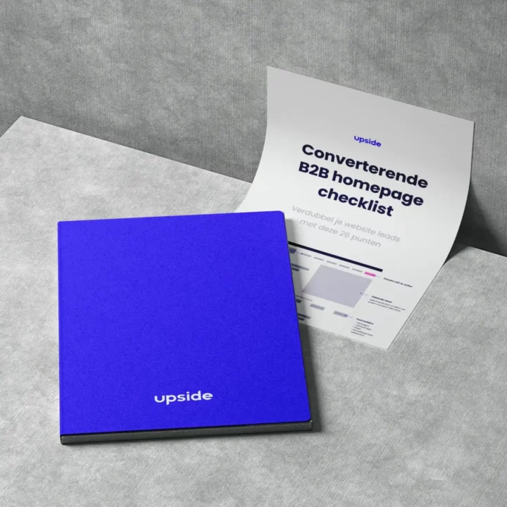 Voorblad van Upside's B2B Homepage Checklist