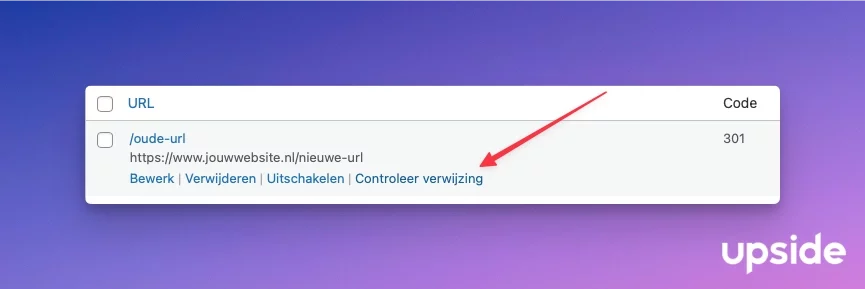 301 redirect controleren in WordPress