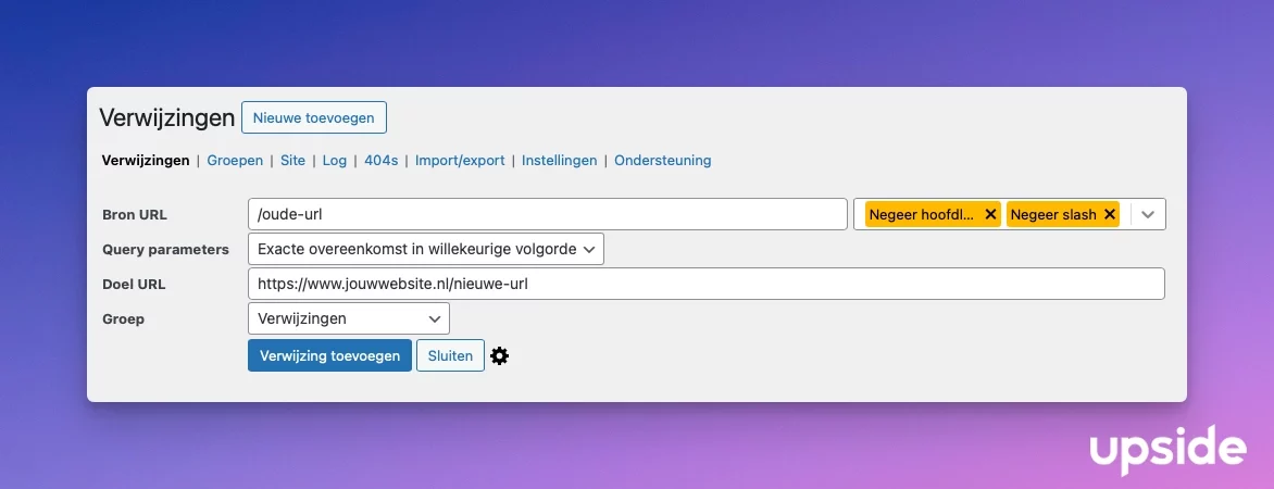 301 redirect toevoegen in WordPress