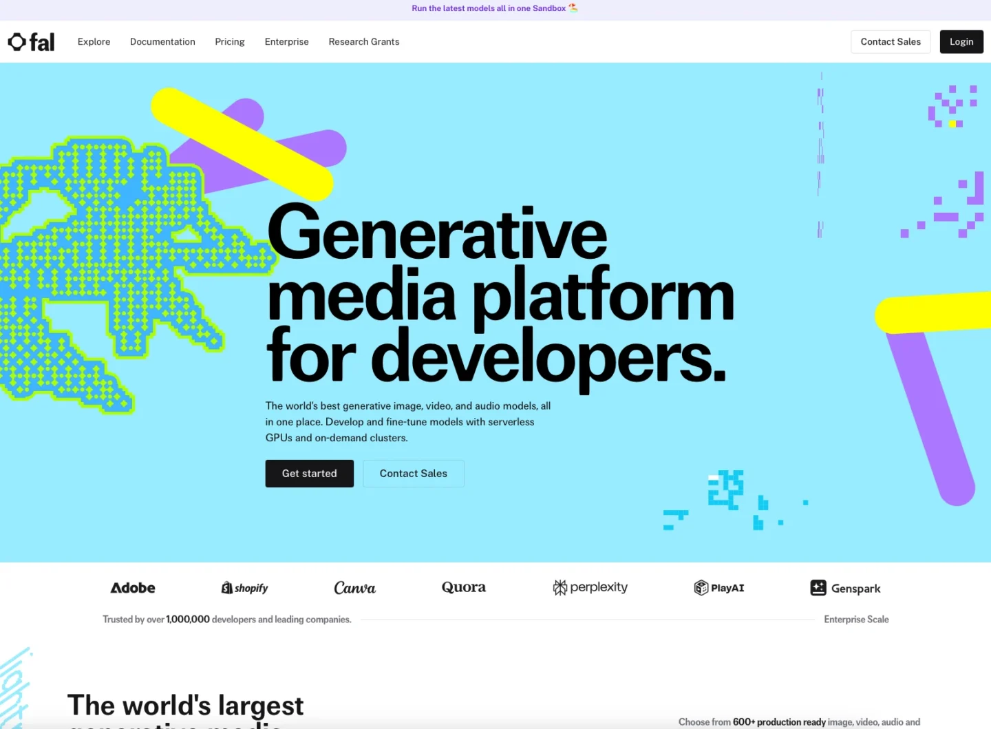 Kleurrijke SaaS website van tal